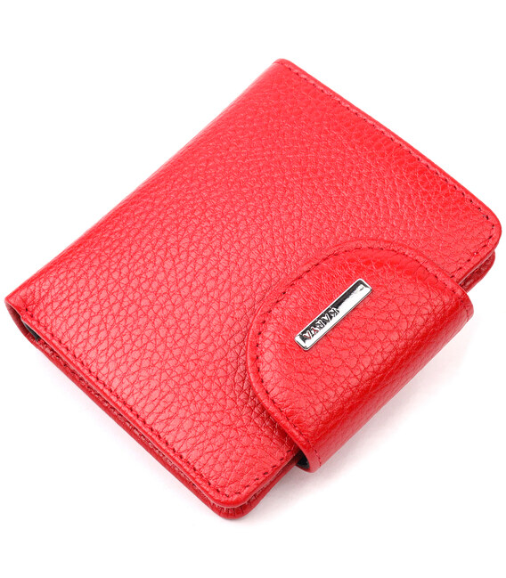 Зручний жіночий гаманець із зернистої натуральної шкіри KARYA 21125 Червоний картинка, зображення, фото