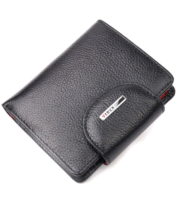 Надійний жіночий гаманець з натуральної шкіри KARYA 21126 Чорний картинка, зображення, фото