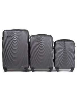 Набор Чемоданов Wings 304 3 в 1 серый фото, картинка, изображение