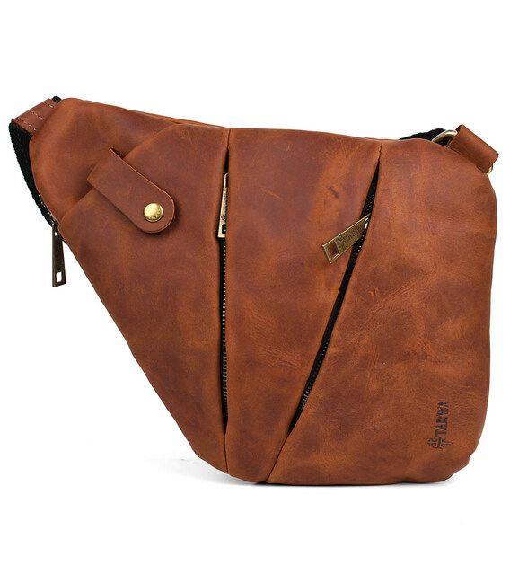 Чоловіча сумка слінг через плече TARWA RB-6402-3md крейзі хорс фото, картинка, изображение