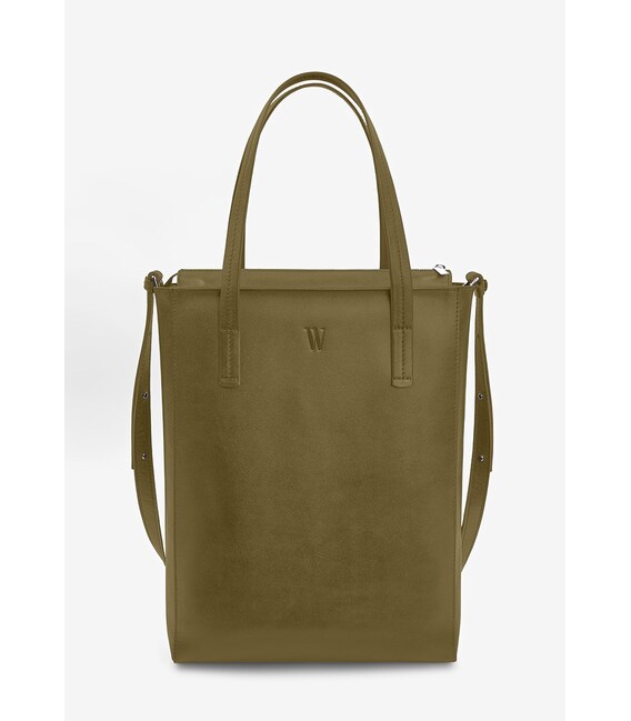 Шкіряний шоппер Nancy оливковий картинка, зображення, фото