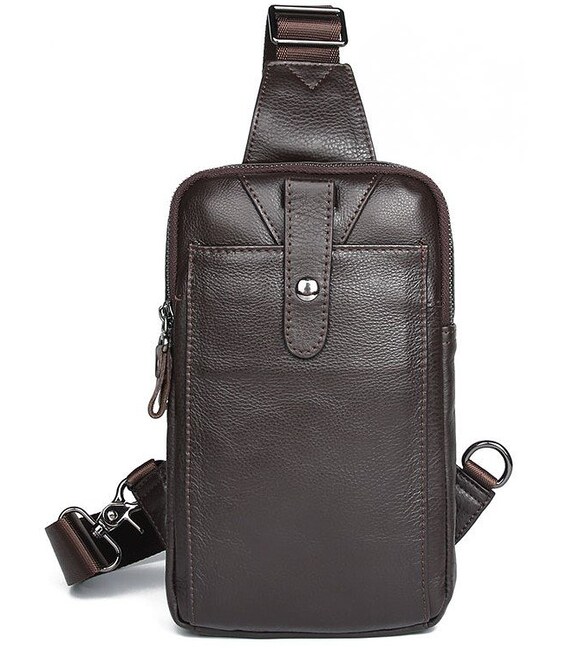 Сумка чоловіча шкіряна через плече Vintage 14983 Коричнева картинка, зображення, фото