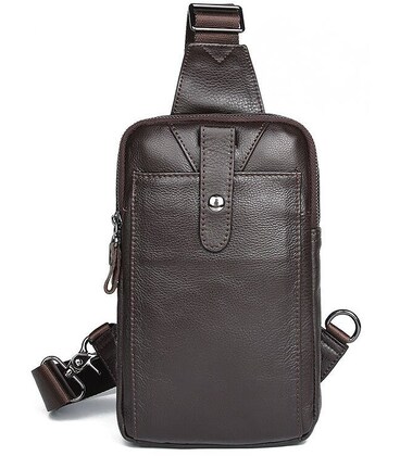 Сумка чоловіча шкіряна через плече Vintage 14983 Коричнева картинка, зображення, фото