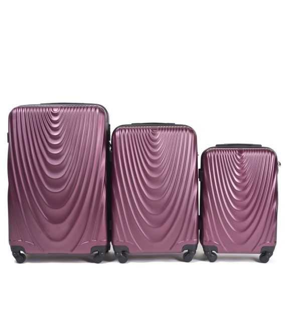 Набор Чемоданов Wings 304 3 в 1 бордовый фото, картинка, изображение