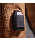 Практичная мужская сумка через плечо с USB кабелем текстильная 21222 Vintage Коричневая фото, картинка, изображение