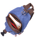 Сумка з USB кабелем через плече із щільного текстилю 21224 Vintage Синя картинка, зображення, фото
