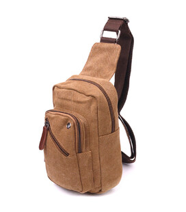 Практична чоловіча сумка через плече текстильна 21230 Vintage Коричнева картинка, зображення, фото