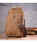 Текстильна чоловіча сумка через плече для документів та міста Vintage 21230 Коричнева картинка, зображення, фото