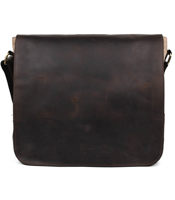 Сумка через плече розміру А4 з парусини та шкіри RCS-6601-3md TARWA картинка, зображення, фото