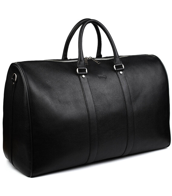 Велика шкіряна сумка дорожня 61см TARWA FA-9551-4lx чорний флотар фото, картинка, изображение