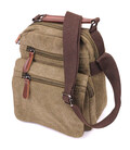 Тканевая мужская сумка из плотного текстиля 21227 Vintage Оливковая фото, картинка, изображение