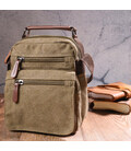 Тканевая мужская сумка из плотного текстиля 21227 Vintage Оливковая фото, картинка, изображение