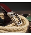 Ремень мужской со стильной пряжкой Vintage 20307 Коричневый фото, картинка, изображение