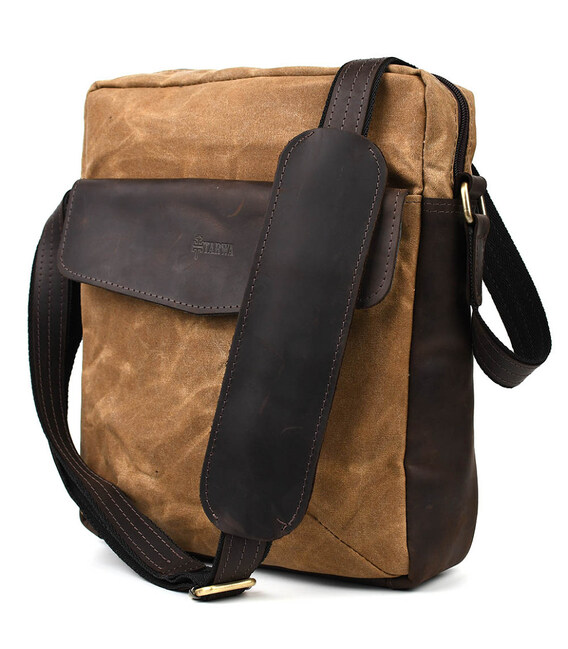 Чоловіча сумка із вощеного канвасу через плече TARWA RCw-1810-4lx фото, картинка, изображение