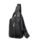 Сумка-слінг чорна шкіряна Tiding Bag F-A25F-5003A картинка, зображення, фото