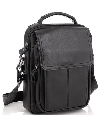 Мужская сумка через плечо черная Tiding Bag N2-8017A фото, картинка, изображение