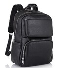 Чоловічий шкіряний рюкзак для ноутбука чорний Tiding Bag B3-154A картинка, зображення, фото