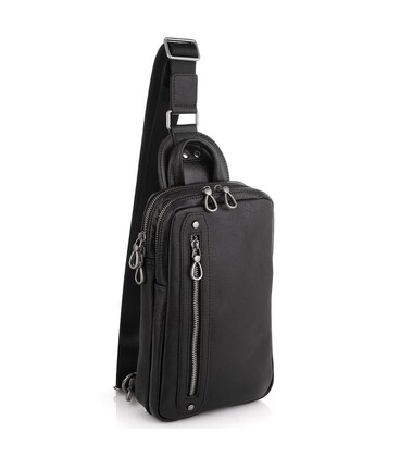 Сумка-слінг чоловіча шкіряна Tiding Bag 9801A картинка, зображення, фото