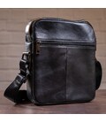 Сумка чоловіча гладка Vintage 14708 Чорна картинка, зображення, фото