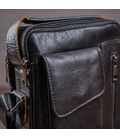 Сумка чоловіча гладка Vintage 14708 Чорна картинка, зображення, фото