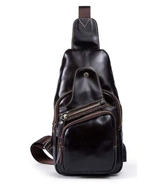 Сумка через плечо мужская Vintage 14838 Коричневая фото, картинка, изображение