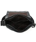 Сумка-месенджер шкіряна флотар Vintage 20032 Чорна картинка, зображення, фото
