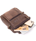 Сумка чоловіча месенджер на два відділення Vintage 20441 Коричнева картинка, зображення, фото