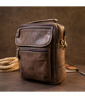 Сумка чоловіча месенджер на два відділення Vintage 20441 Коричнева картинка, зображення, фото
