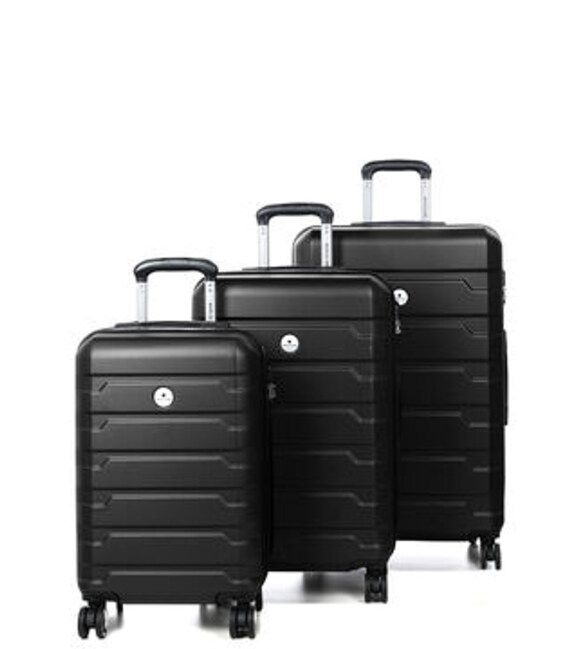 Набор чемоданов Airtex 626 Worldline Santa Pola черный фото, картинка, изображение