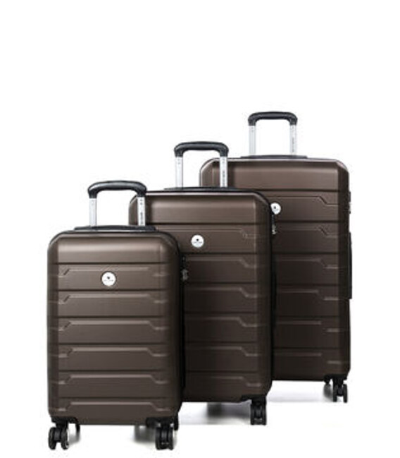 Набор чемоданов Airtex 626 Worldline Santa Pola коричневый фото, картинка, изображение