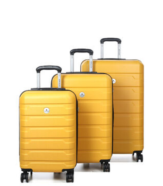 Набор чемоданов Airtex 626 Worldline Santa Pola желтый фото, картинка, изображение