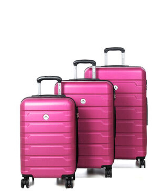 Набор чемоданов Airtex 626 Worldline Santa Pola розовый фото, картинка, изображение