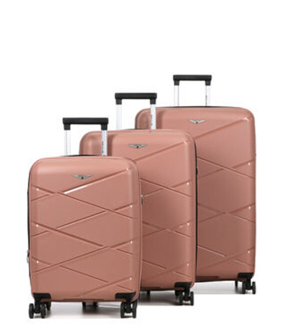 Набір валіз Airtex 289 Worldline Kos рожеве золото - картинка, зображення, фото валізи