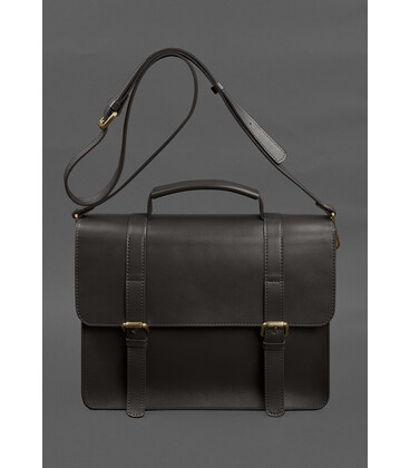 Шкіряна сумка-портфель Porte темно-коричневий картинка, зображення, фото