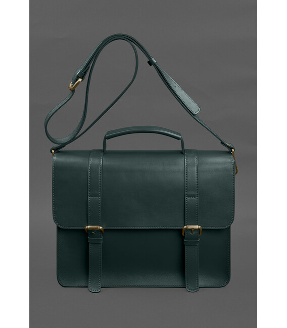 Кожаная сумка-портфель Porte зеленый фото, картинка, изображение