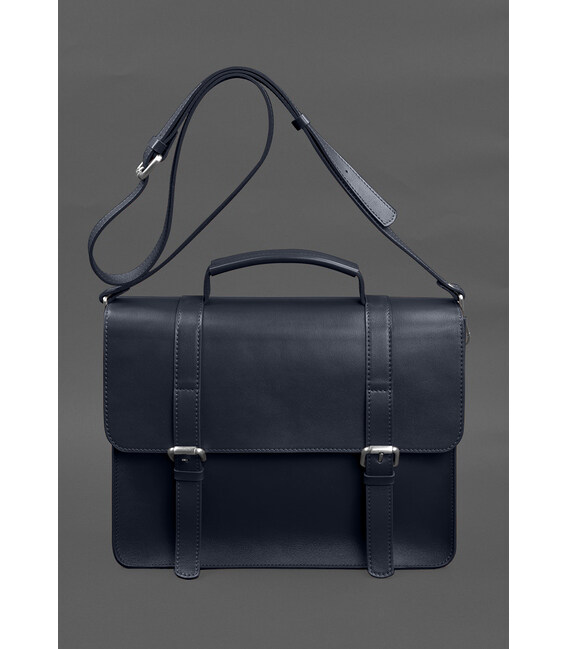 Шкіряна сумка-портфель Porte синій картинка, зображення, фото