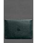Кожаный чехол-конверт на магнитах для MacBook Air 15 (2023) Зеленый фото, картинка, изображение