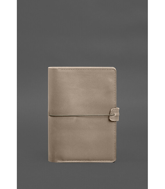 Кожаный блокнот А5 (софт-бук) 9.4 светло-бежевый фото, картинка, изображение