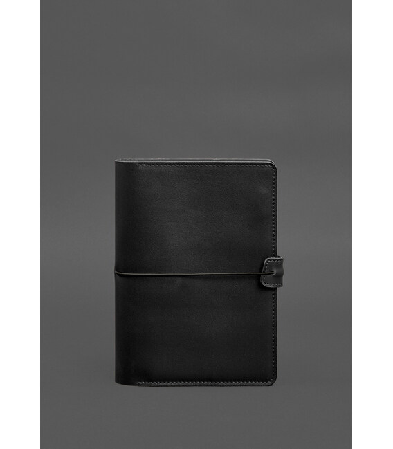 Шкіряний блокнот А5 (софт-бук) 9.4 чорний картинка, зображення, фото