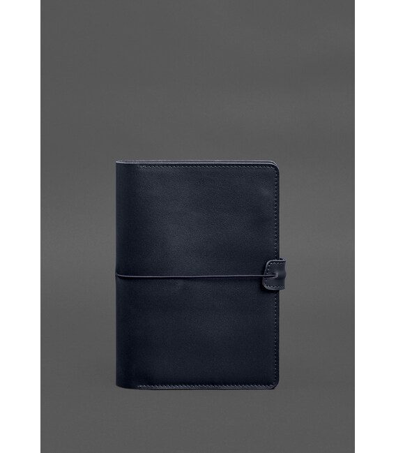 Шкіряний блокнот А5 (софт-бук) 9.4 синій картинка, зображення, фото