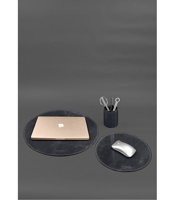 Настільний набір із натуральної шкіри 1.2 синій Crazy Horse картинка, зображення, фото