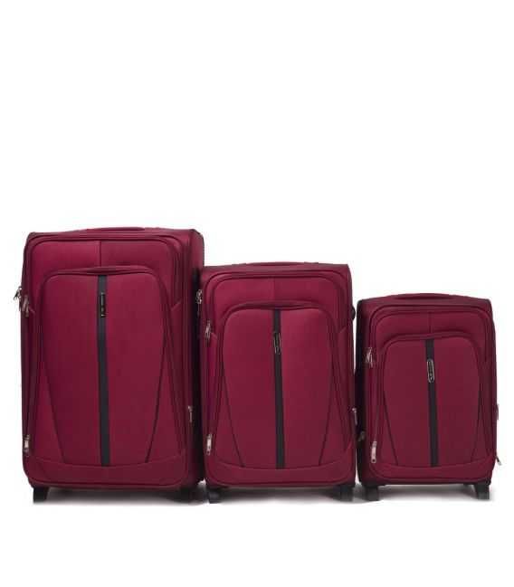 Набір Валіз Wings 1706 бордовий 2 колеса картинка, зображення, фото