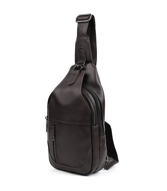 Модний рюкзак слінг моношлейка з натуральної шкіри шкіри TARWA GC-4004-3md фото, картинка, изображение