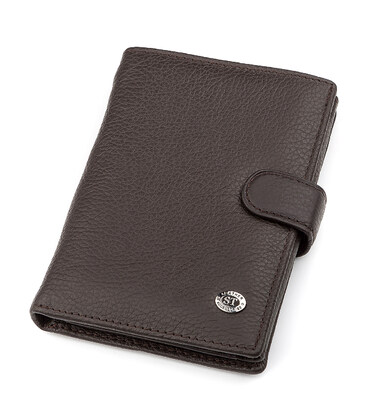 Мужской кошелек ST Leather 18331 (ST101) вертикальный Коричневый фото, картинка, изображение