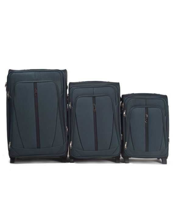 Набір Валіз Wings 1706 зелений 2 колеса картинка, зображення, фото