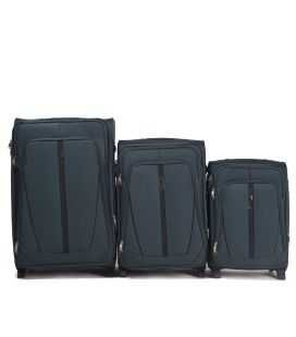 Набор Чемоданов Wings 1706 зеленый 2 колеса фото, картинка, изображение