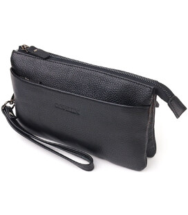 Мужской кожаный клатч для карт купюр и документов CANPELLINI 21557 Черный фото, картинка, изображение