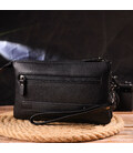 Місткий чоловічий клатч із натуральної зернистої шкіри CANPELLINI 21557 Чорний картинка, зображення, фото