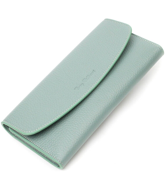 Превосходный женский кошелек с монетницей на молнии из натуральной кожи Tony Bellucci 21968 Серо-зеленый фото, картинка, изображ